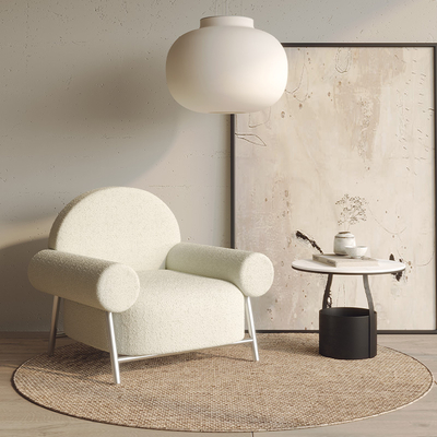 Ghế sofa thư giãn lông cừu kiểu Bắc Âu