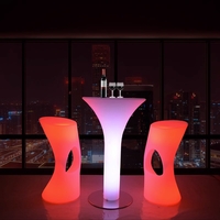 Bàn ghế led trang trí quầy bar câu lạc bộ 