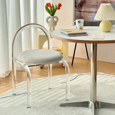 Ghế ăn Crystal Chair trong suốt đệm nhung