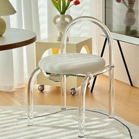 Ghế ăn Crystal Chair trong suốt đệm nhung
