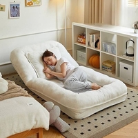 Ghế sofa lười kiêm giường gấp bọc vải nhung