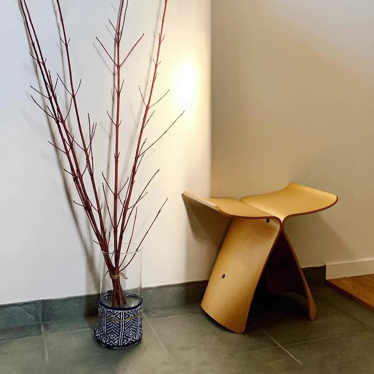Ghế đôn bươm bướm Butterfly Stool kiểu Nhật