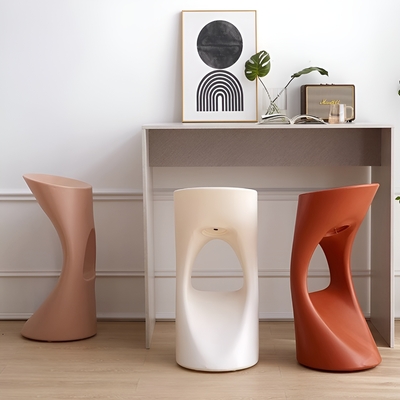 Ghế bar nhựa tối giản hình học sáng tạo 